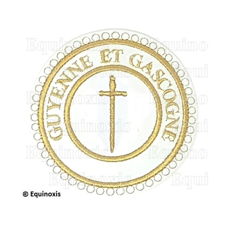 Badge / Macaron GLNF – Grande tenue provinciale – Grand Tuileur – Guyenne et Gascogne – Brodé machine
