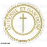 Badge / Macaron GLNF – Grande tenue provinciale – Grand Tuileur – Guyenne et Gascogne – Brodé machine