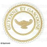Badge / Macaron GLNF – Grande tenue provinciale – Grand Précepteur – Guyenne et Gascogne – Brodé machine