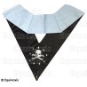 Sautoir maçonnique moiré – Rite Français Traditionnel – Trésorier – Dos deuil – Brodé machine – Vente grossiste