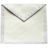 Tablier maçonnique en simili-cuir – Apprenti / Compagnon – 30 cm x 35 cm