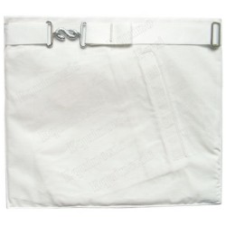 Tablier maçonnique en simili-cuir – Apprenti / Compagnon – 30 cm x 35 cm