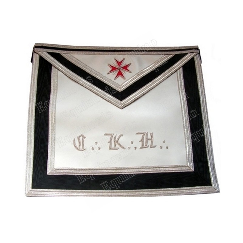 Tablier maçonnique en cuir – REAA – 30ème degré – Chevalier Kadosch