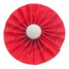 Cocarde rouge avec bouton blanc
