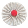 Cocarde blanche avec bouton rouge