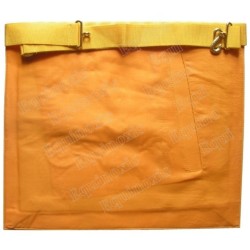 Tablier maçonnique en faux cuir – REAA – 16ème degré – Brodé machine