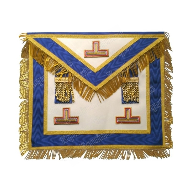 Tablier maçonnique en cuir – GLNF – Grande tenue provinciale – Brodé machine