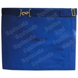 Tablier maçonnique en cuir – GLNF – Petite tenue provinciale – Brodé main