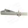 Pince-à-cravate symbolique – Fleur-de-lys 3D – Argent vif