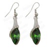 Boucles d'oreilles en cristal – Ballerine – Vert – Finition argent