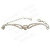 Bracelet en cristal – Coeur – Blanc – Finition argent