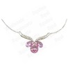 Collier en cristal – Joséphine – Parme – Finition argent