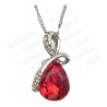 Pendentif en cristal – Duchesse – Rouge – Finition argent
