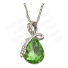 Pendentif en cristal – Duchesse – Vert – Finition argent