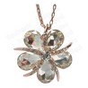 Pendentif en cristal – Etoile de mer – Cristal blanc – Finition or rose