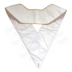 Sautoir martiniste moiré – Supérieur Inconnu Initiateur (SII) –  Blanc – Brodé main