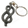 Porte-clefs maçonnique – Lacs d'amour – Argent patiné