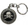 Porte-clefs maçonnique – Virtus Junxit Mors Non Separabit – Argent patiné