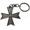 Porte-clefs templier – Croix templière – Argent patiné