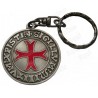 Porte-clefs templier – Sigillum Militum Xristi – Argent patiné