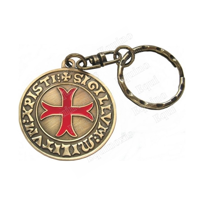 Porte-clefs templier – Sigillum Militum Xristi – Bronze antique