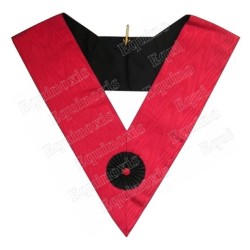 Sautoir maçonnique moiré – Grand Chapitre Français – Chevalier Rose-Croix