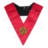 Sautoir maçonnique moiré – 18ème degré – Souverain Prince Rose-Croix – Brodé main