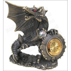 Figurine dragon étain – Dragon horloge – Vente grossiste