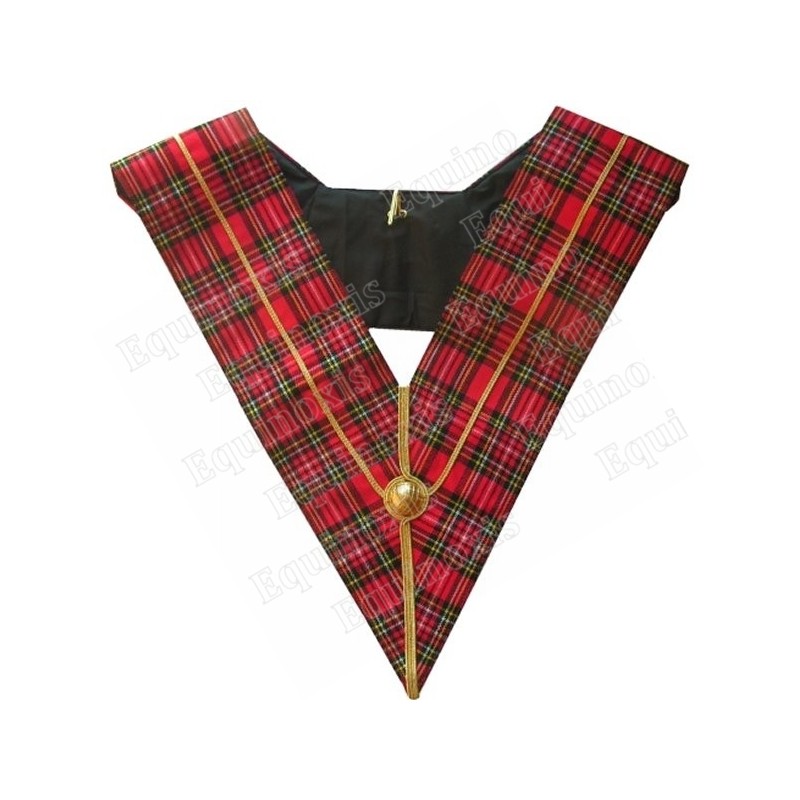 Sautoir maçonnique moiré – Rite Standard d'Ecosse – Passé Maître