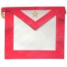 Tablier maçonnique en cuir – Excellent  Maître – ARE – 30 cm x 35 cm