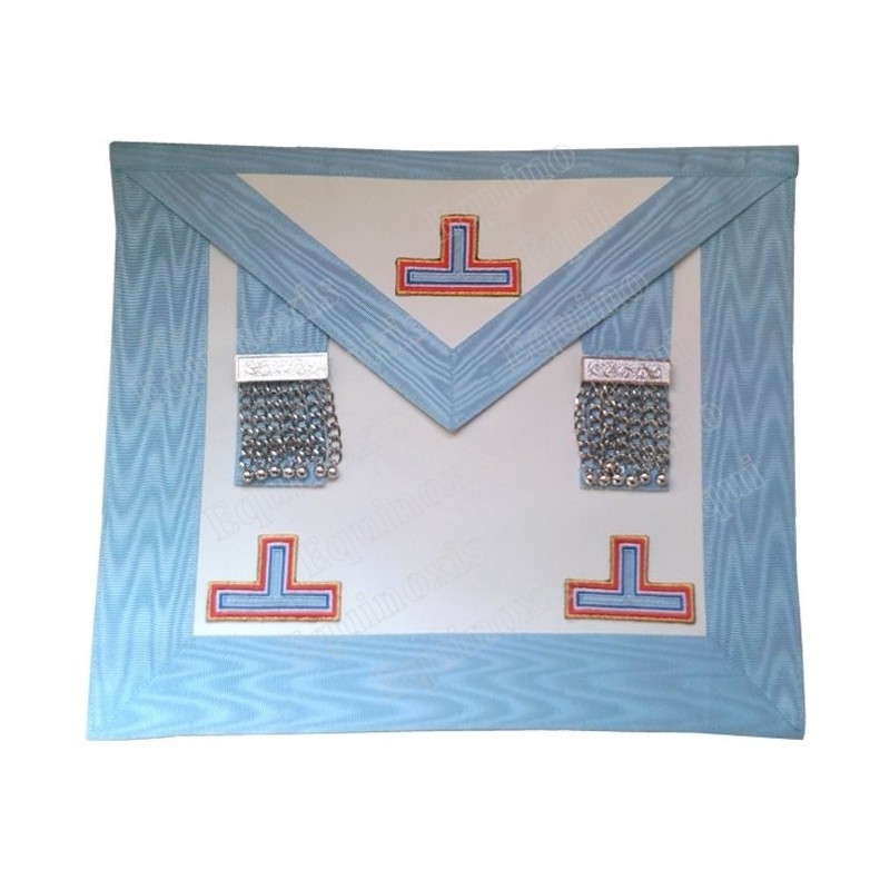 Tablier maçonnique en cuir – Rite Emulation – Couleur GLNF – Vénérable Maître