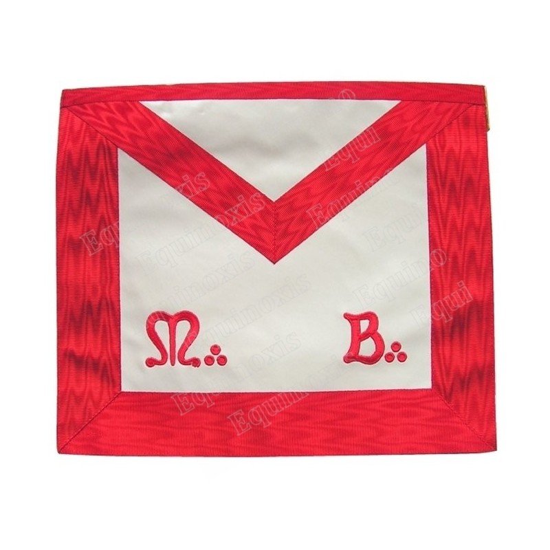 Tablier maçonnique en simili-cuir – REAA – Maître – MB – 33 cm x 39 cm