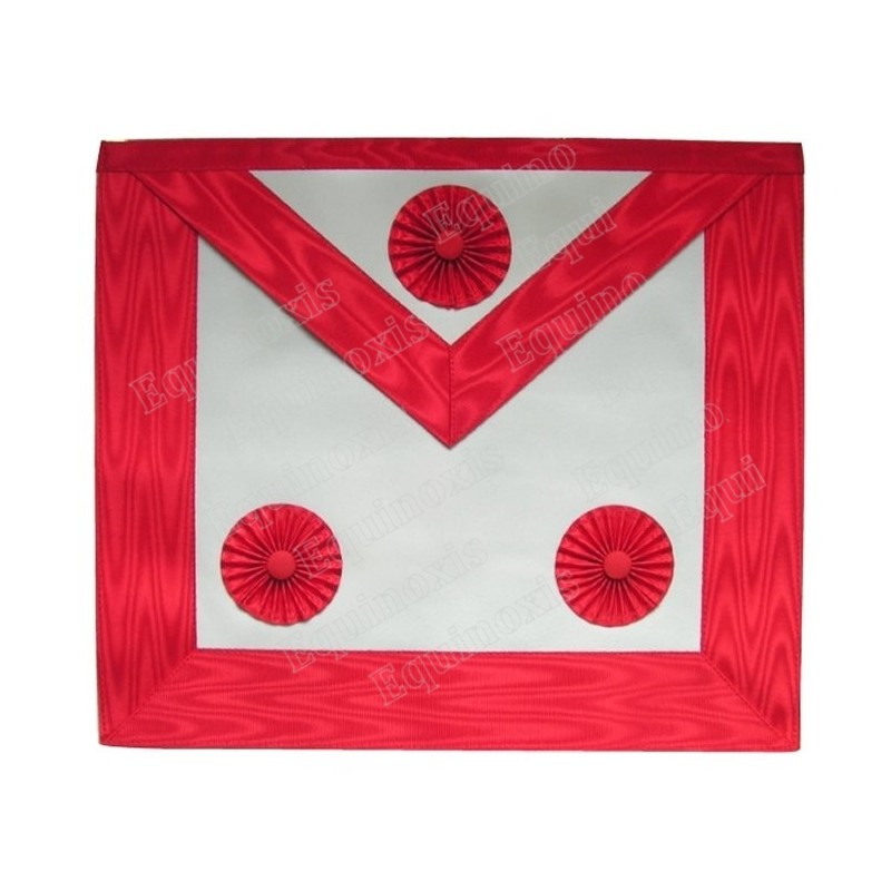 Tablier maçonnique en cuir – REAA – Maître – 3 cocardes