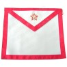 Tablier maçonnique en cuir – REAA – Compagnon – Etoile flamboyante + G