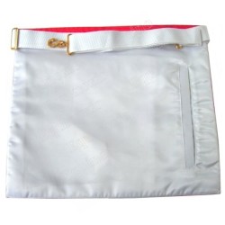 Tablier maçonnique en cuir – REAA – Compagnon – Etoile flamboyante + G