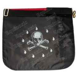 Tablier maçonnique en cuir – REAA – 9ème degré – Angles arrondis