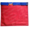 Tablier maçonnique en faux cuir – REAA – 14ème degré – Dos rouge – Brodé main
