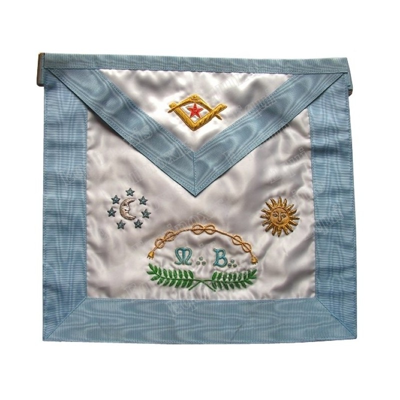 Tablier maçonnique en satin – Rite Français Traditionnel – Maître 2