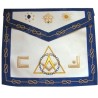 Tablier maçonnique en faux cuir – Rite Opératif de Salomon – Maître – Dos deuil