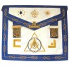 Tablier maçonnique en cuir – Rite Opératif de Salomon – Vénérable Maître – Dos deuil