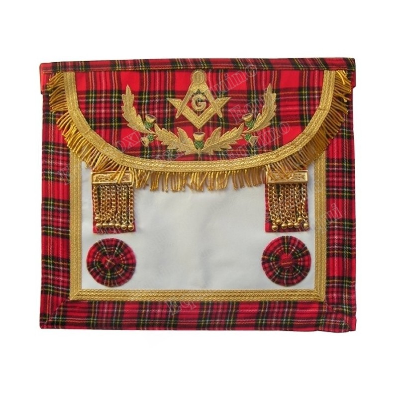 Tablier maçonnique en cuir – Rite Standard d'Ecosse – Maître