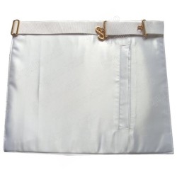 Tablier maçonnique en faux cuir – Apprenti / Compagnon – 33 cm x 39 cm
