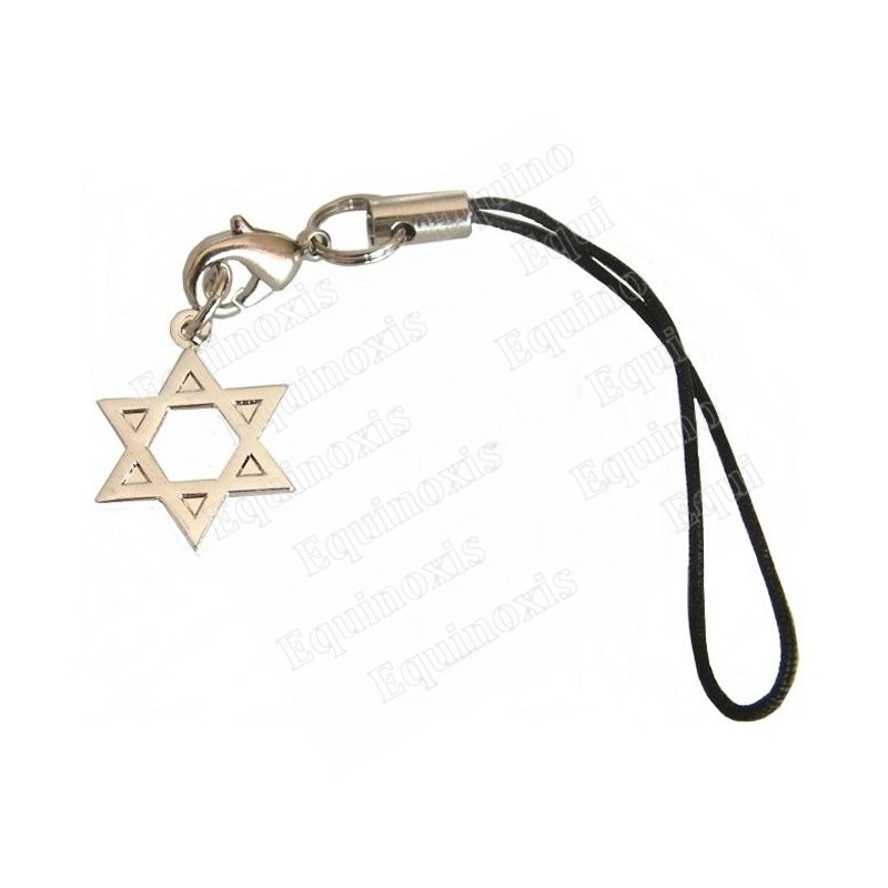 Bijou de mobile judaïque – Etoile de David – Argent vif