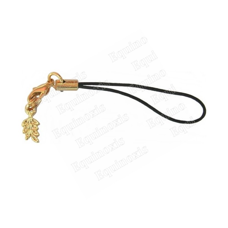 Bijou de mobile maçonnique – Branche d'acacia – Or vif
