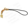Bijou de mobile maçonnique – Branche d'acacia – Or vif