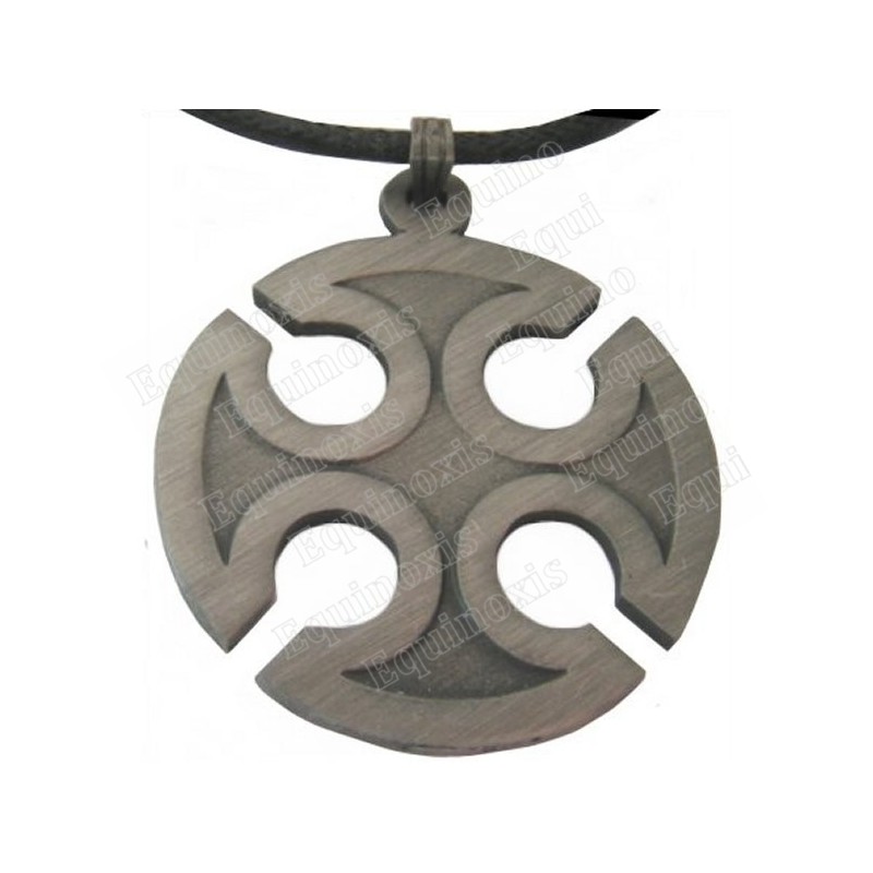 Pendentif médiéval – Croix de Fanjeaux – Argent patiné