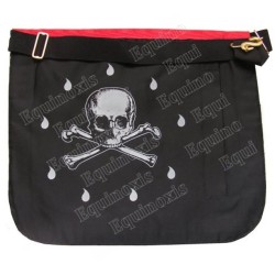 Tablier maçonnique en satin – REAA – 9ème degré – Angles arrondis