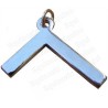 Pendentif maçonnique – Equerre – Argent vif