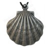 Pendentif symbolique – Coquille Saint-Jacques – Argent patiné