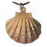 Pendentif symbolique – Coquille Saint-Jacques – Or vif